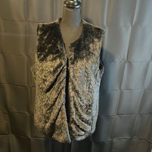 Black Faux Fur Vest by Activology